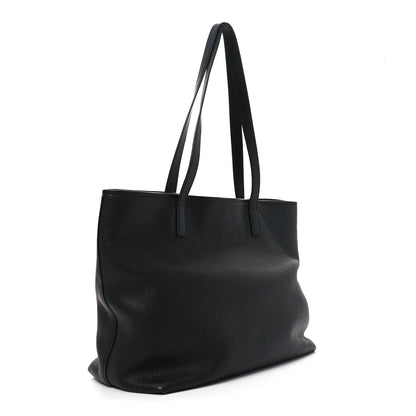 Prada Vitello Daino Pocket Shopping Tote Black 3 of 9