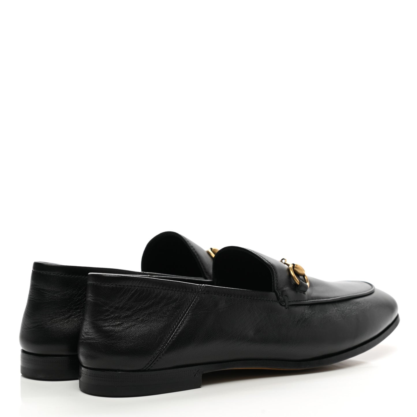 Lambskin Womens Brixton Horsebit Loafers 37 Black