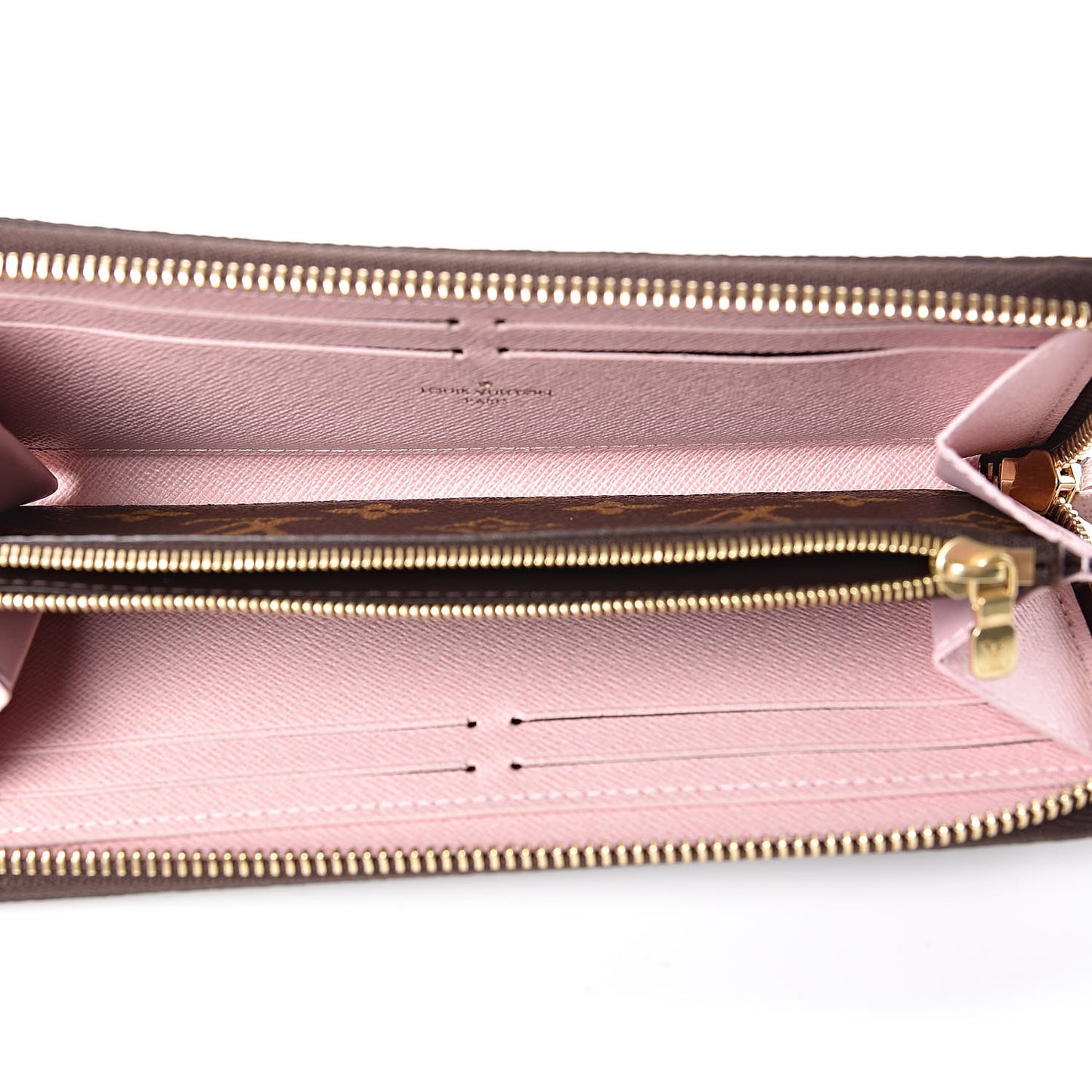 Monogram Clemence Wallet Rose Ballerine