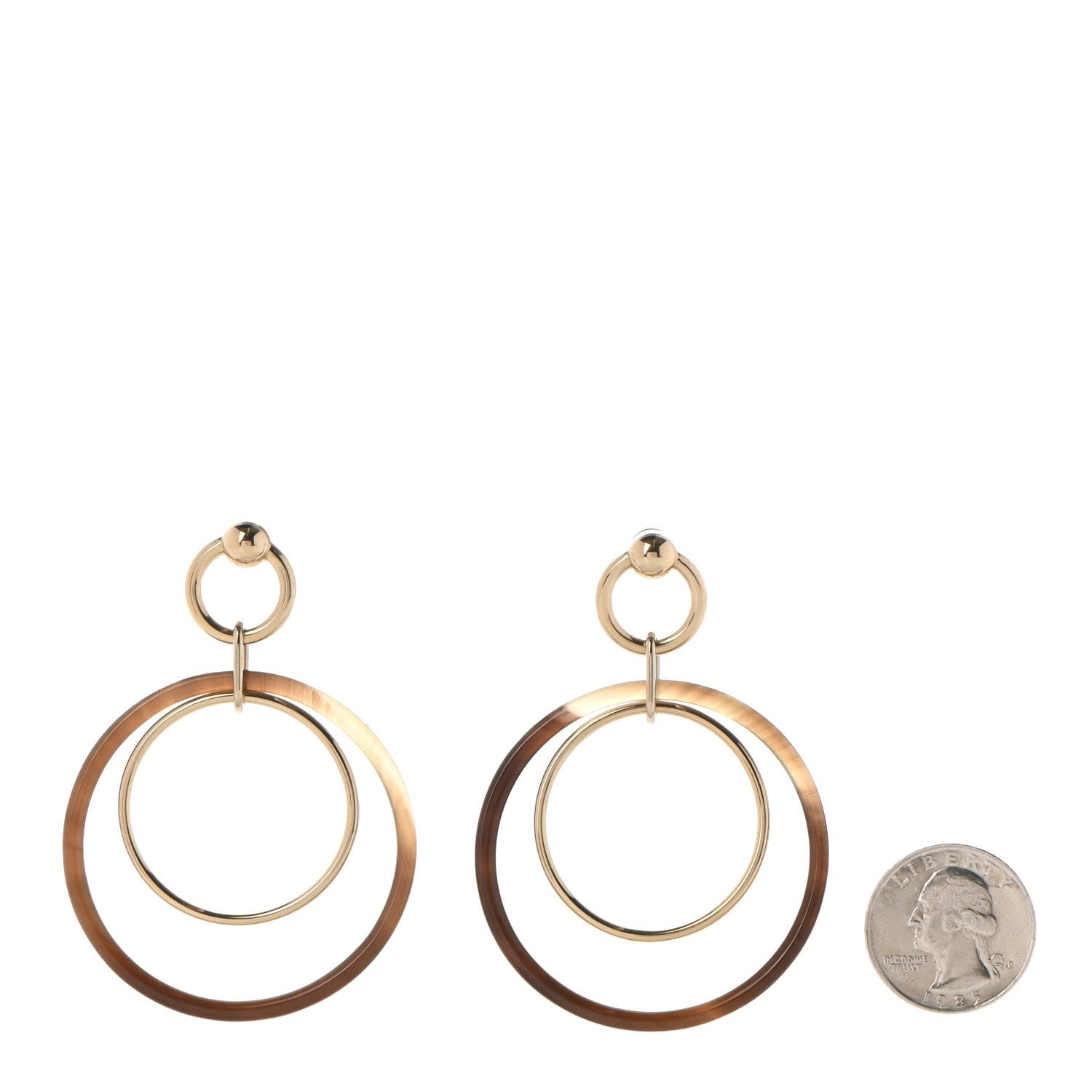 Hermes Permabrass Buffalo Horn Amulletes Duo Earrings 2 of 6