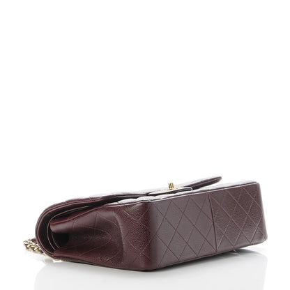 Chanel Caviar Quilted Jumbo Double Flap Burgundy 5 of 9