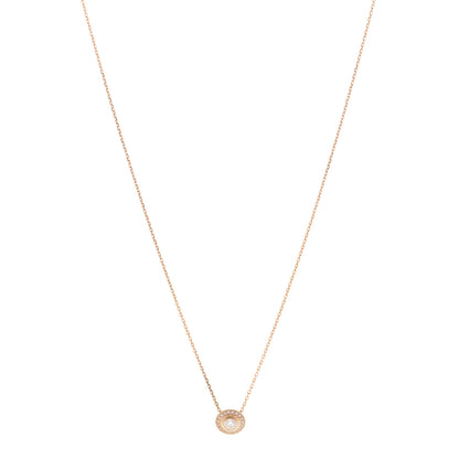 Cartier 18K Pink Gold Diamond .21ct D'Amour Pave Necklace 1 of 5