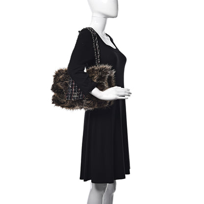 Chanel Tweed Arctic Fantasy Fur Flap Blue Red 2 of 10