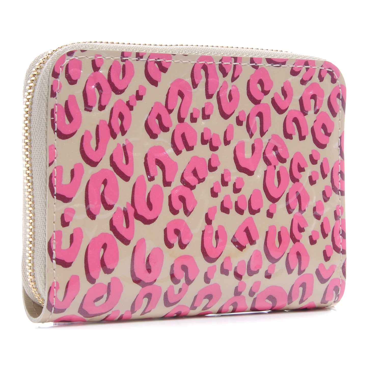 Vernis Leopard Zippy Coin Purse Blanc Corail