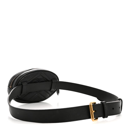 Gucci Calfskin Matelasse GG Marmont Belt Bag 105 42 Black 3 of 15