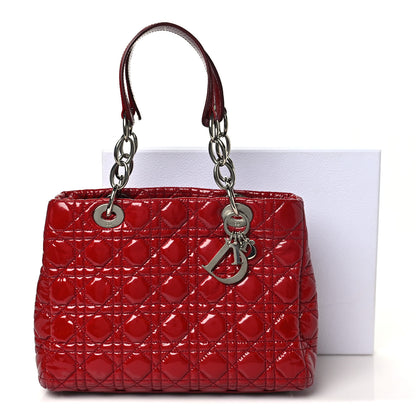 Christian Dior Patent Cannage Small Dior Soft Shopping Tote Red 11 of 11