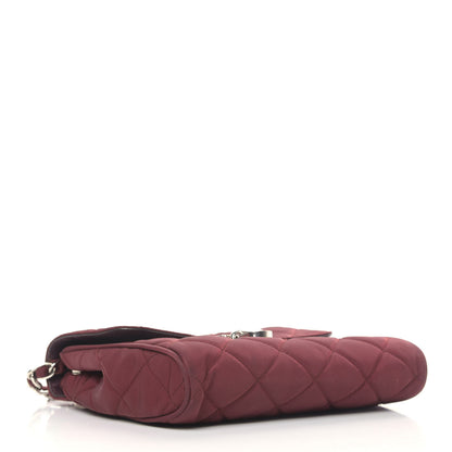Prada Nylon Tessuto Impuntu Quilted Flap Granato 3 of 4
