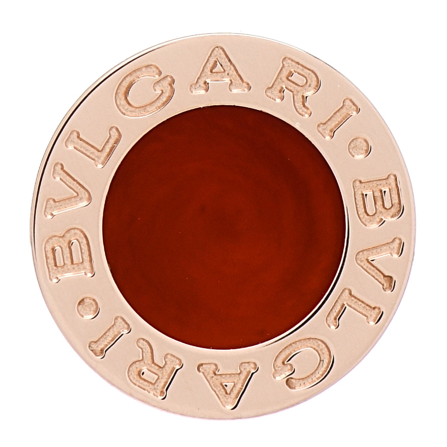 18K Rose Gold Carnelian BVLGARI BVLGARI Single Stud Earring