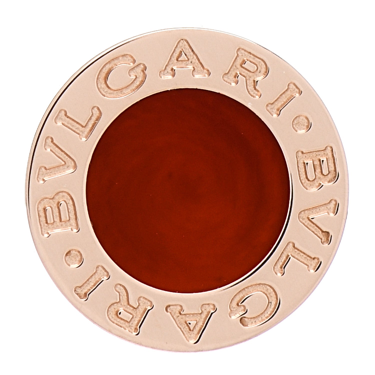 Bulgari 18K Rose Gold Carnelian BVLGARI BVLGARI Single Stud Earring 1 of 4