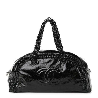 Chanel Patent Luxe Ligne Bowler Black 1 of 11