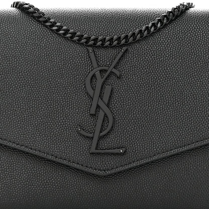 Saint Laurent Grain de Poudre Uptown Chain Wallet Black 8 of 12