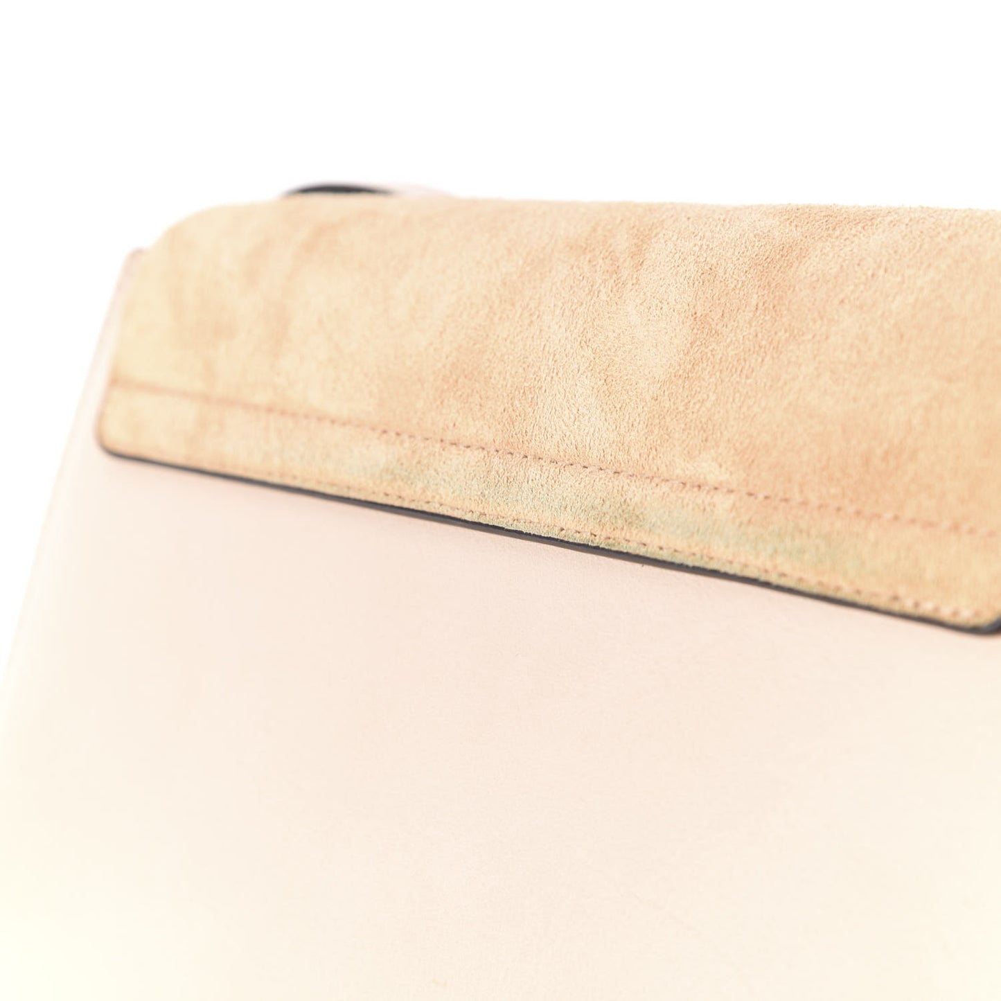 Suede Calfskin Small Faye Shoulder Bag Cement Pink