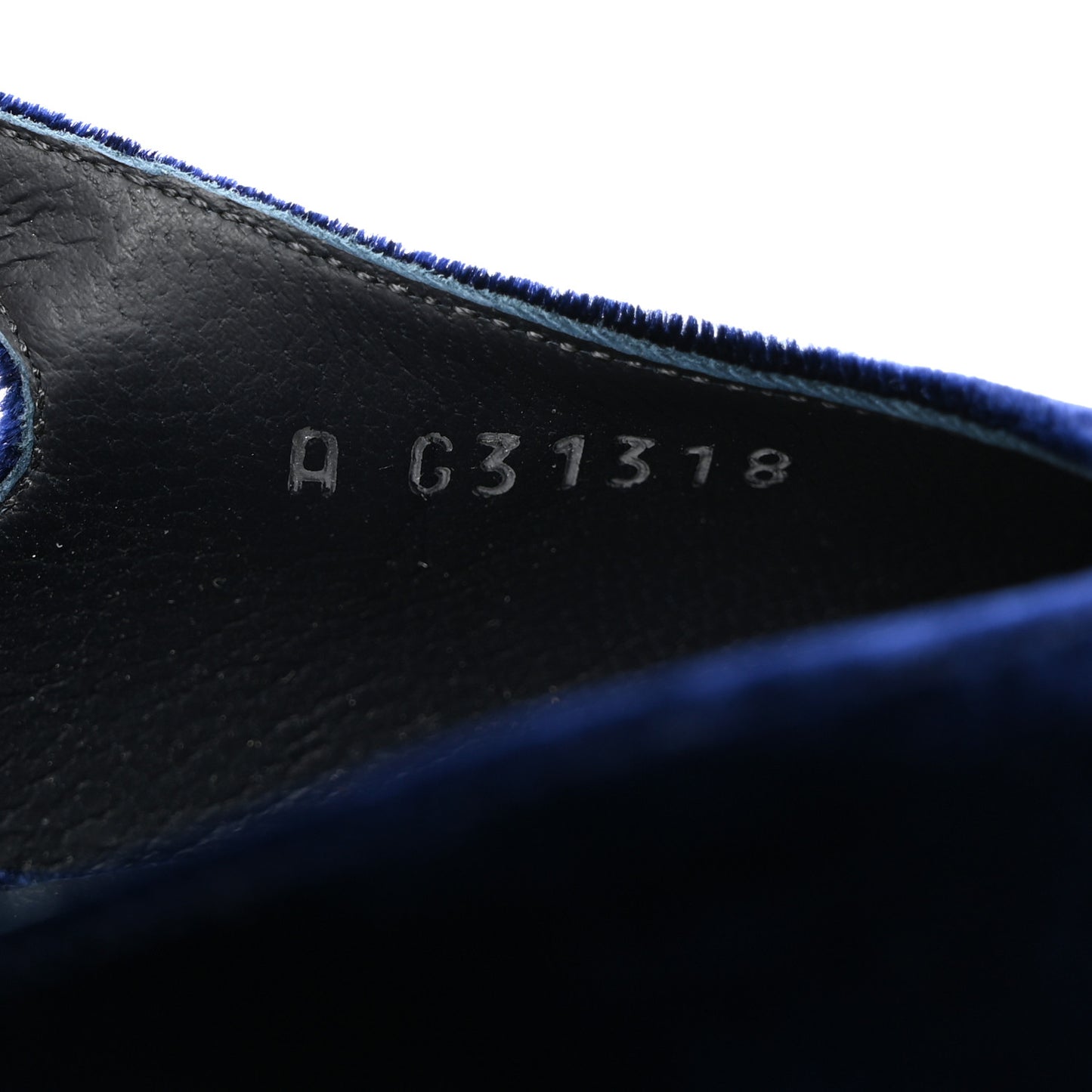 Velour Grosgrain Cap Toe CC Slingback Pumps 37.5 Blue Black