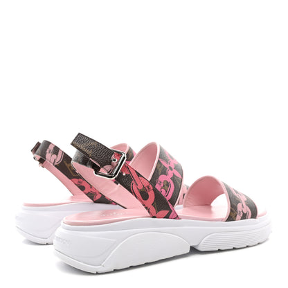 Louis Vuitton Monogram Bay Flower Harbor Sandals 37.5 Ballerine Poppy 4 of 9