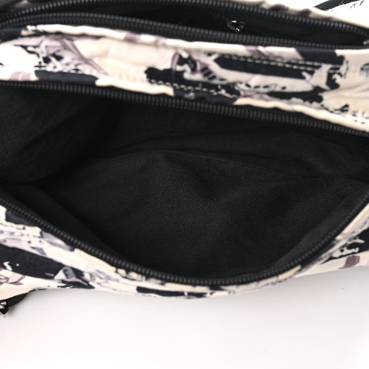Canvas Coco Airline Messenger Bag Black White