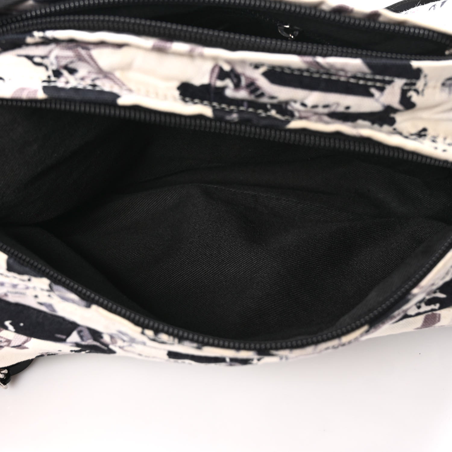 Chanel Canvas Coco Airline Messenger Bag Black White 5 of 10
