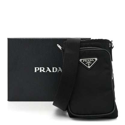 Prada Tessuto Nylon Saffiano Phone Case Crossbody Black 11 of 11