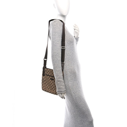 Gucci Monogram Flat Messenger Bag Dark Brown 2 of 11