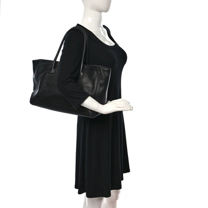 Chanel Calfskin Cerf Executive Shopper Tote Black 2 of 8