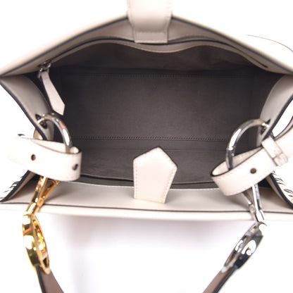 Fendi Vitello Century F is Fendi Whipstitch Bi-Color Small Runaway Satchel Camelia Orzo Multicolor 5 of 7