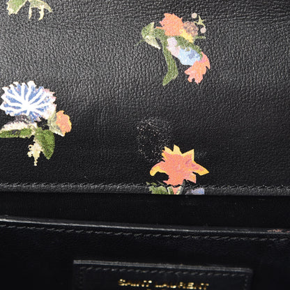 Saint Laurent Calfskin Prairie Flower Printed Small Monogram Clutch Black Multicolor 9 of 13