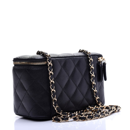 Chanel Caviar Quilted Small Vanity Case With Chain Black 3 of 12