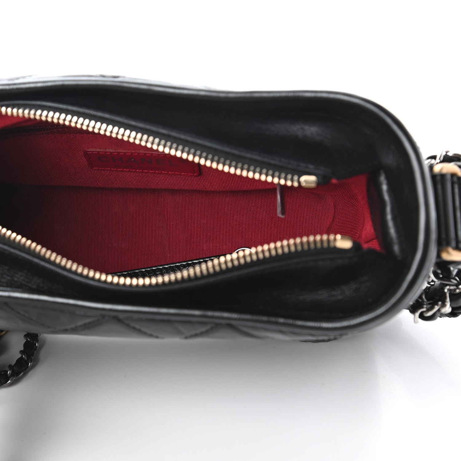 Chanel Aged Calfskin Quilted Small Gabrielle Hobo Black 5 of 11