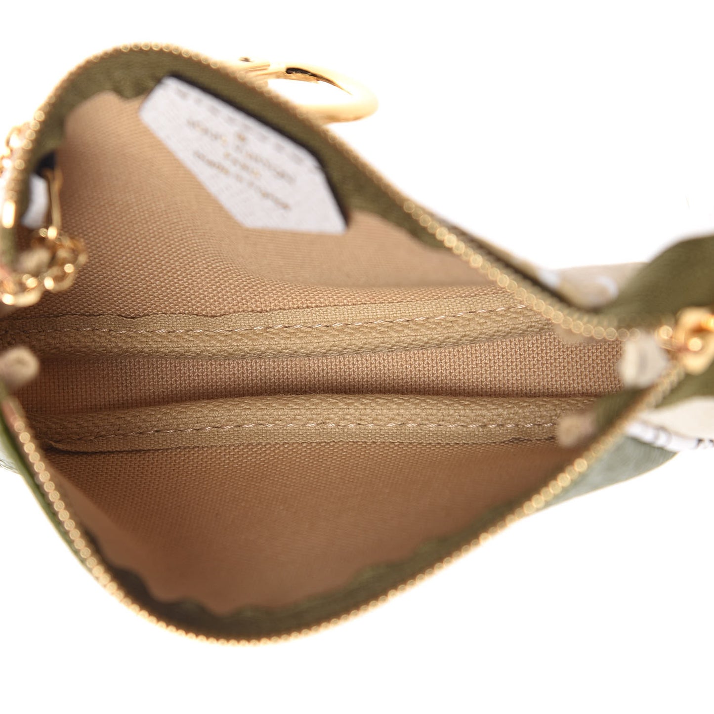 Monogram Giant Micro Pochette Accessories Kaki White