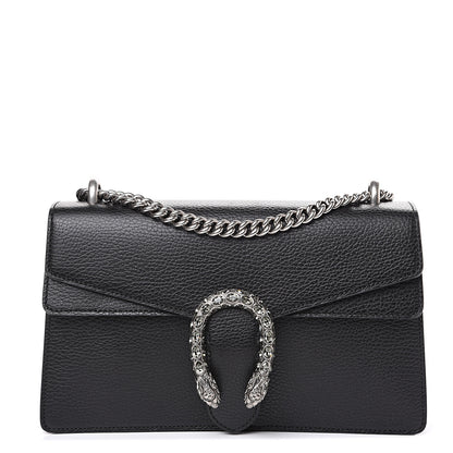Gucci Pebbled Calfskin Small Dionysus Shoulder Bag Black 1 of 10