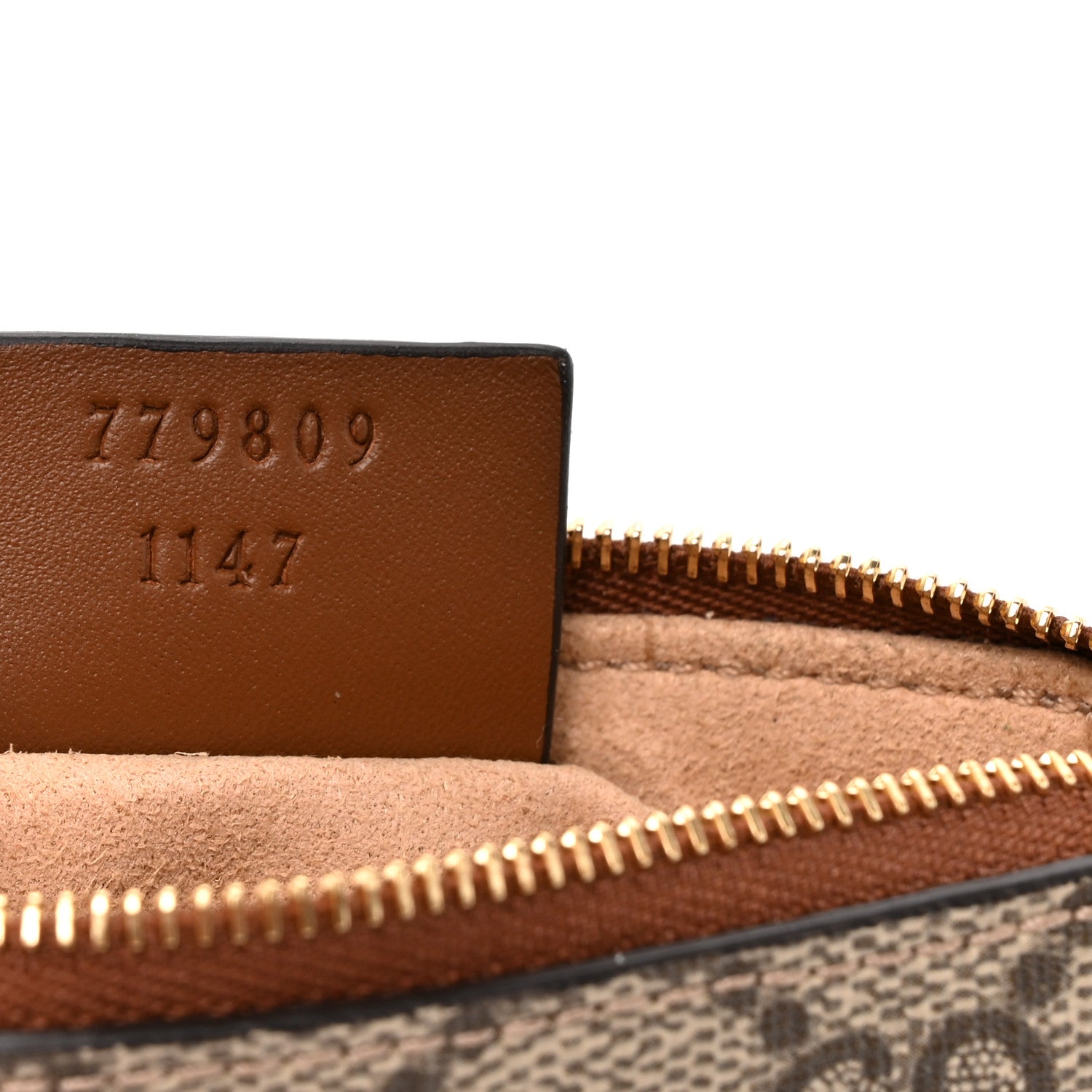 Gucci GG Supreme Monogram Key Case Beige Ebony Cuir 7 of 8