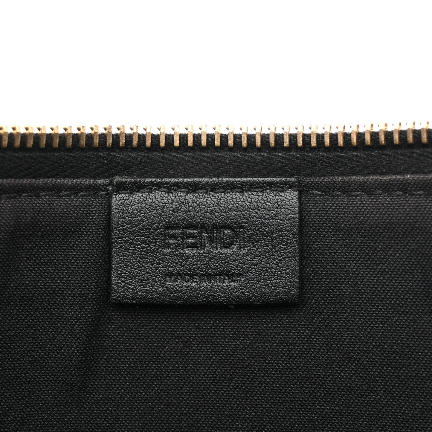 Vitello Elite Monster Eyes Studded Zip Around Pouch Black