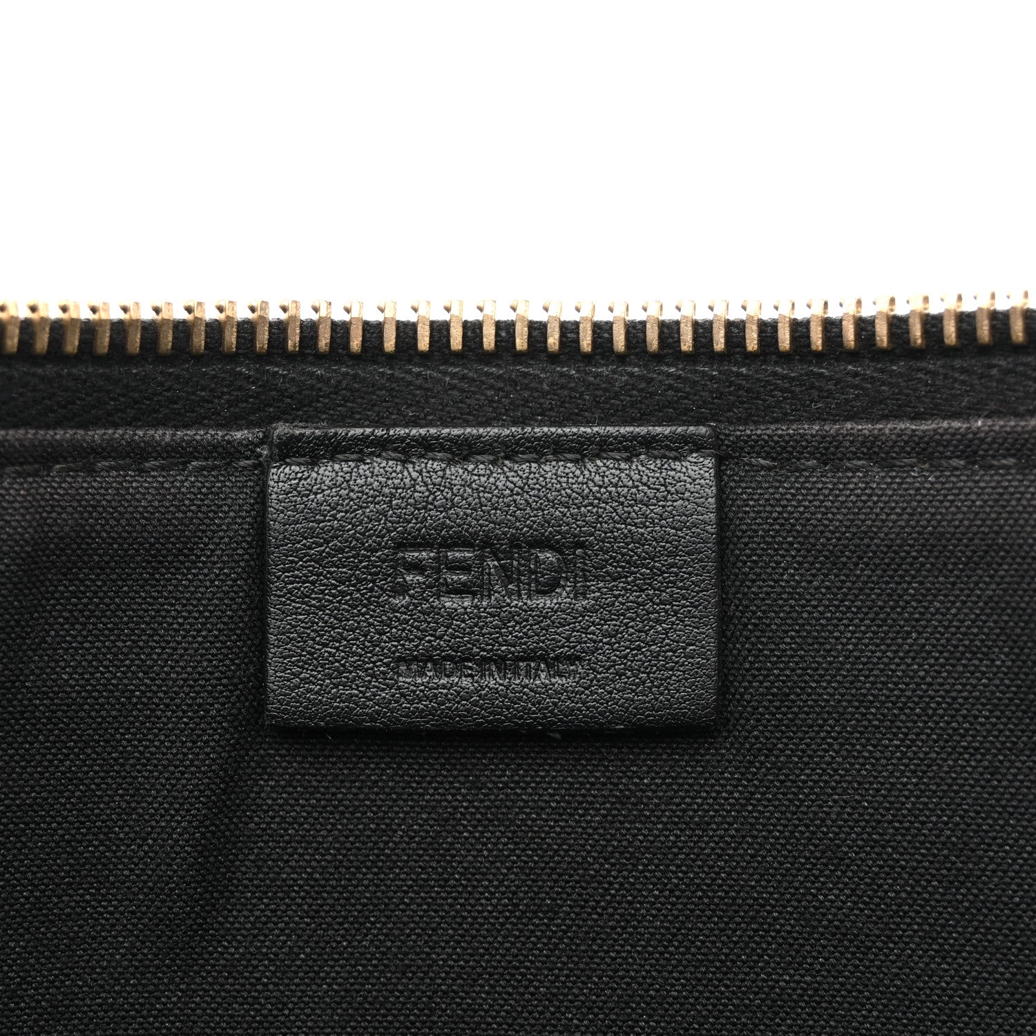 Fendi Vitello Elite Monster Eyes Studded Zip Around Pouch Black 6 of 11