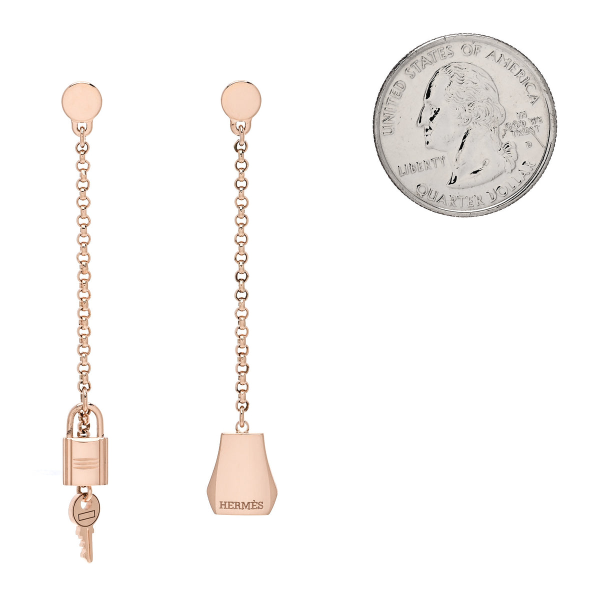 18K Rose Gold Kelly Clochette Earrings
