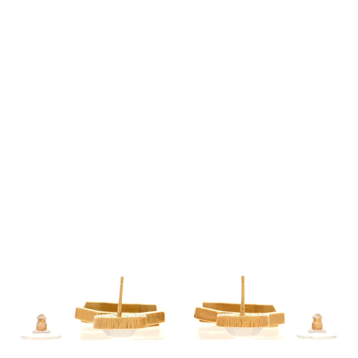 Chanel Metal Pearl CC Drop Earrings Gold 3 of 5