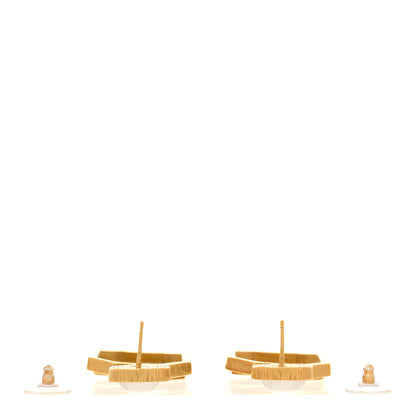 Chanel Metal Pearl CC Drop Earrings Gold 3 of 5