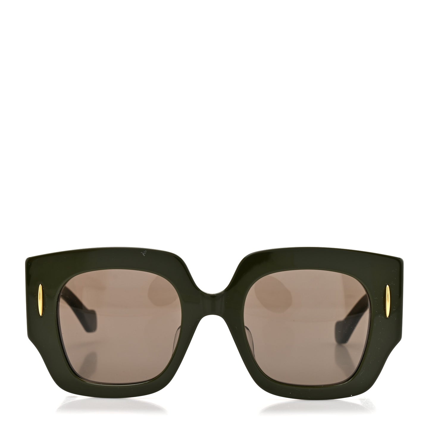 Acetate Anagram Square Sunglasses LW40129U Shiny Green