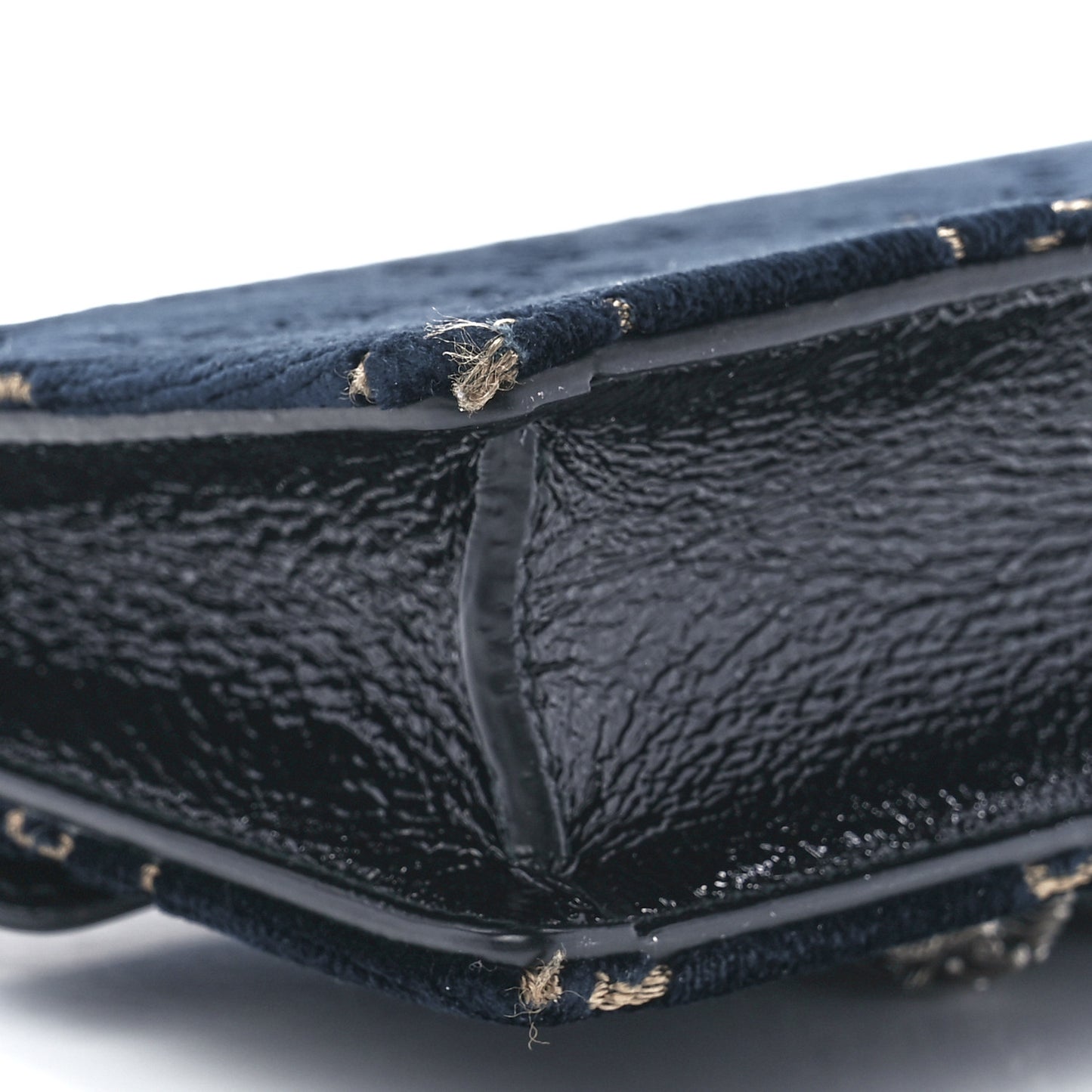 Velvet GG Monogram Super Mini Dionysus Shoulder Bag Blue Beige Black