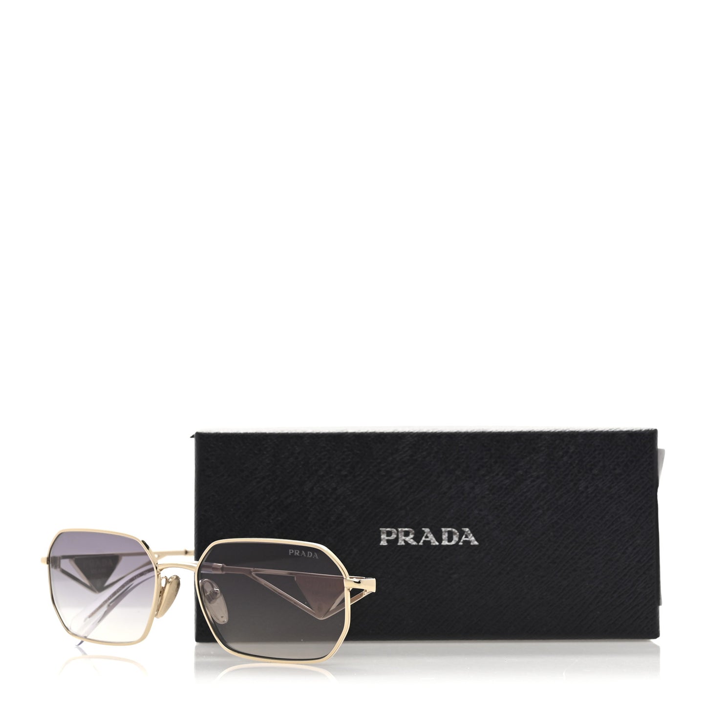 Metal Symbole Triangle Logo Sunglasses SPR A51 Gold Blue