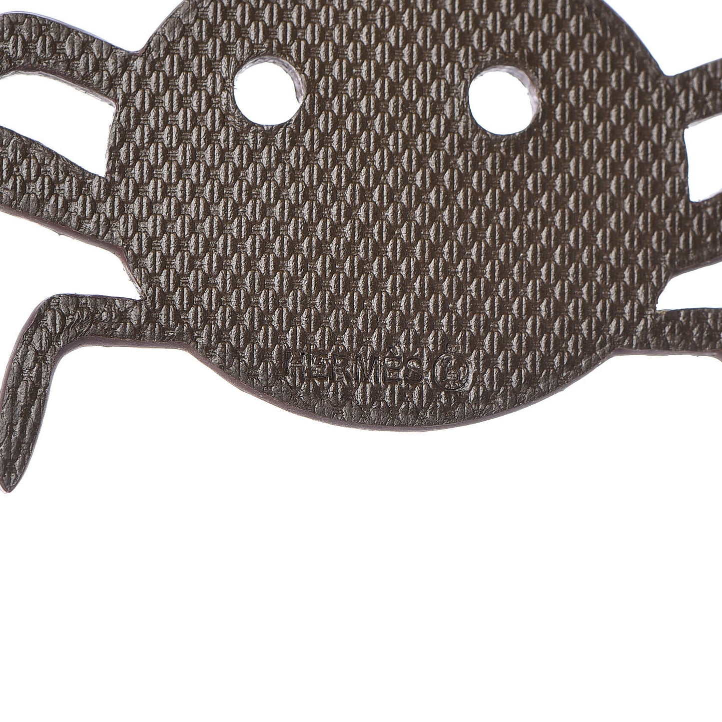 Grain d'H Togo Petit H Spider Bag Charm Eucalyptus Black