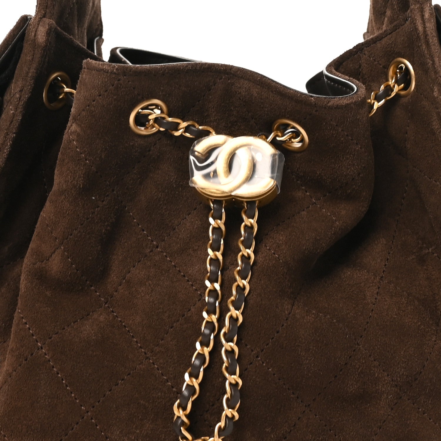 Chanel Suede Quilted Small Chanel 25 Handbag Dark Brown 8 of 10
