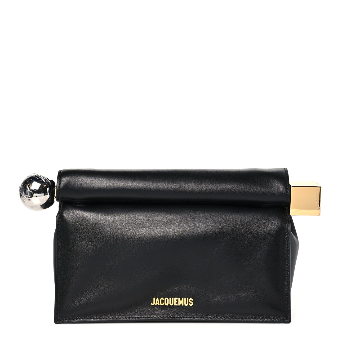 Smooth Calfskin La Pochette Rond Carre Black