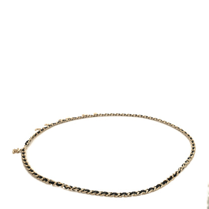 Chanel Lambskin Chain Logo Belt Black Gold 2 of 4