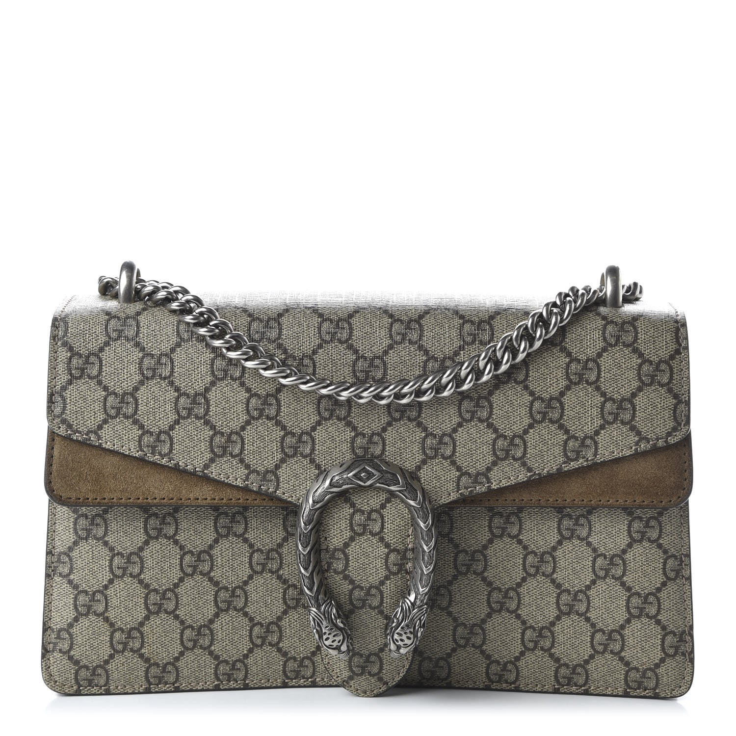 Gucci GG Supreme Monogram Small Dionysus Shoulder Bag Taupe 1 of 10