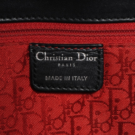 Christian Dior Lambskin Cannage Large Lady Dior Shopper Tote Black 6 of 8