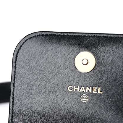 Chanel Lambskin Quilted Chanel 19 Phone Holder With Chain Black 11 of 12