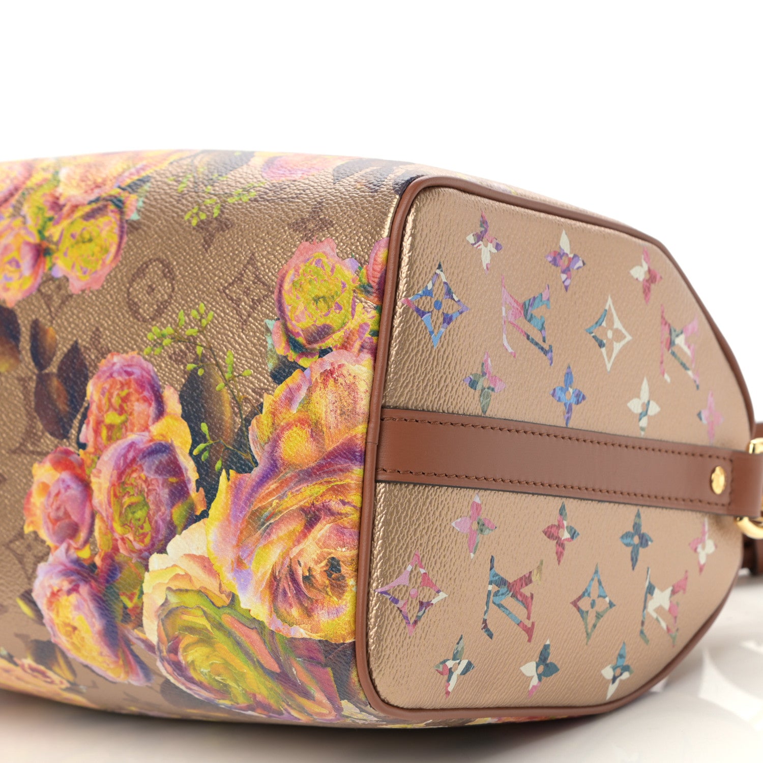 Louis Vuitton Metallic Monogram LV Garden Speedy Bandouliere 25 Gold 9 of 10