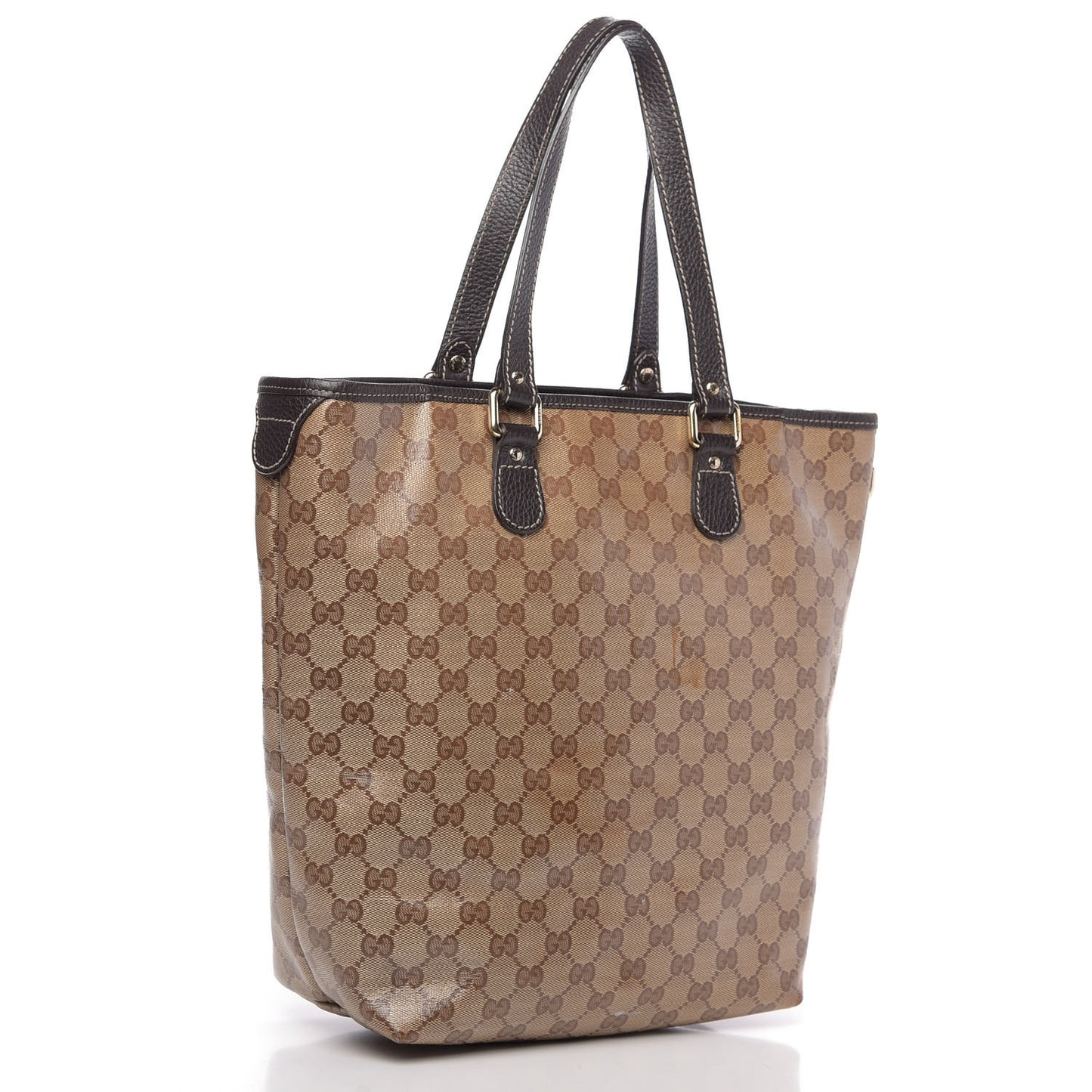 Crystal Monogram Joy Tote Dark Brown