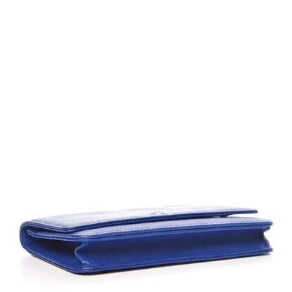 Chanel Caviar Wallet on Chain WOC Blue 4 of 12