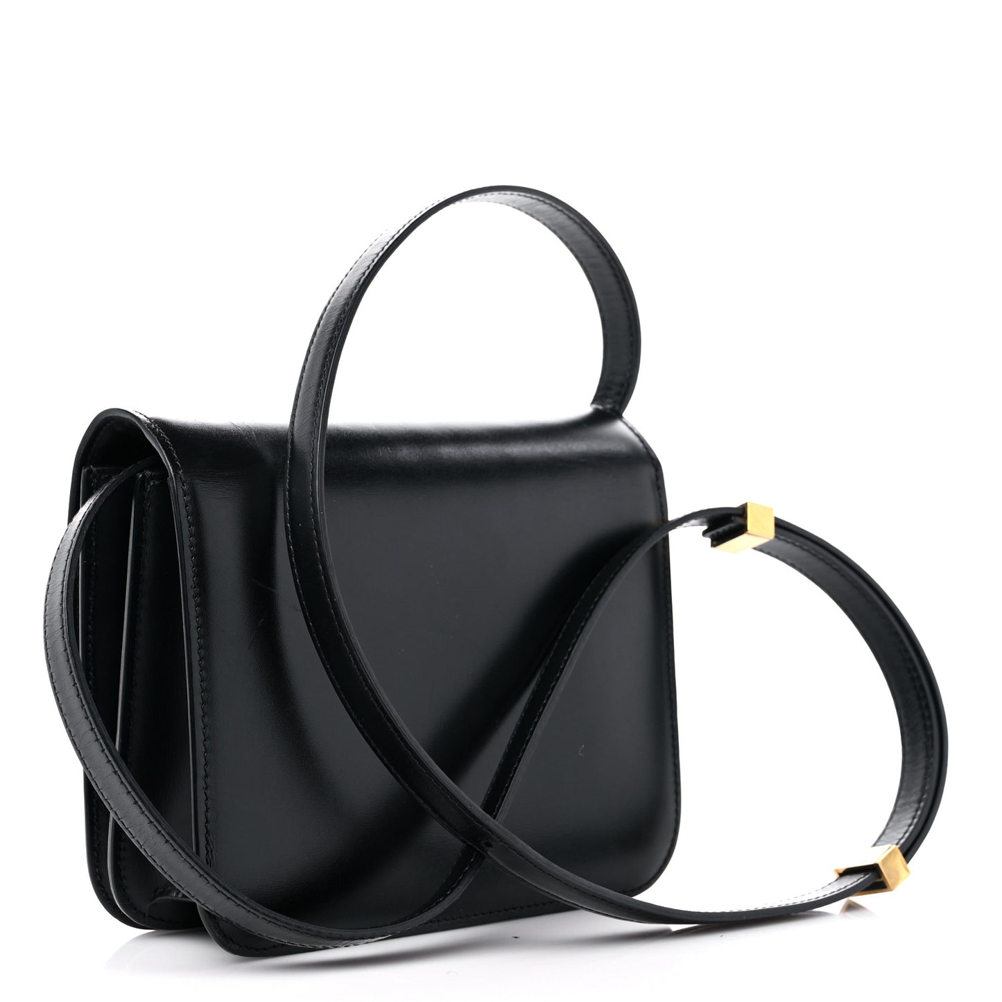 Box Calfskin Teen Classic Box Flap Bag Black