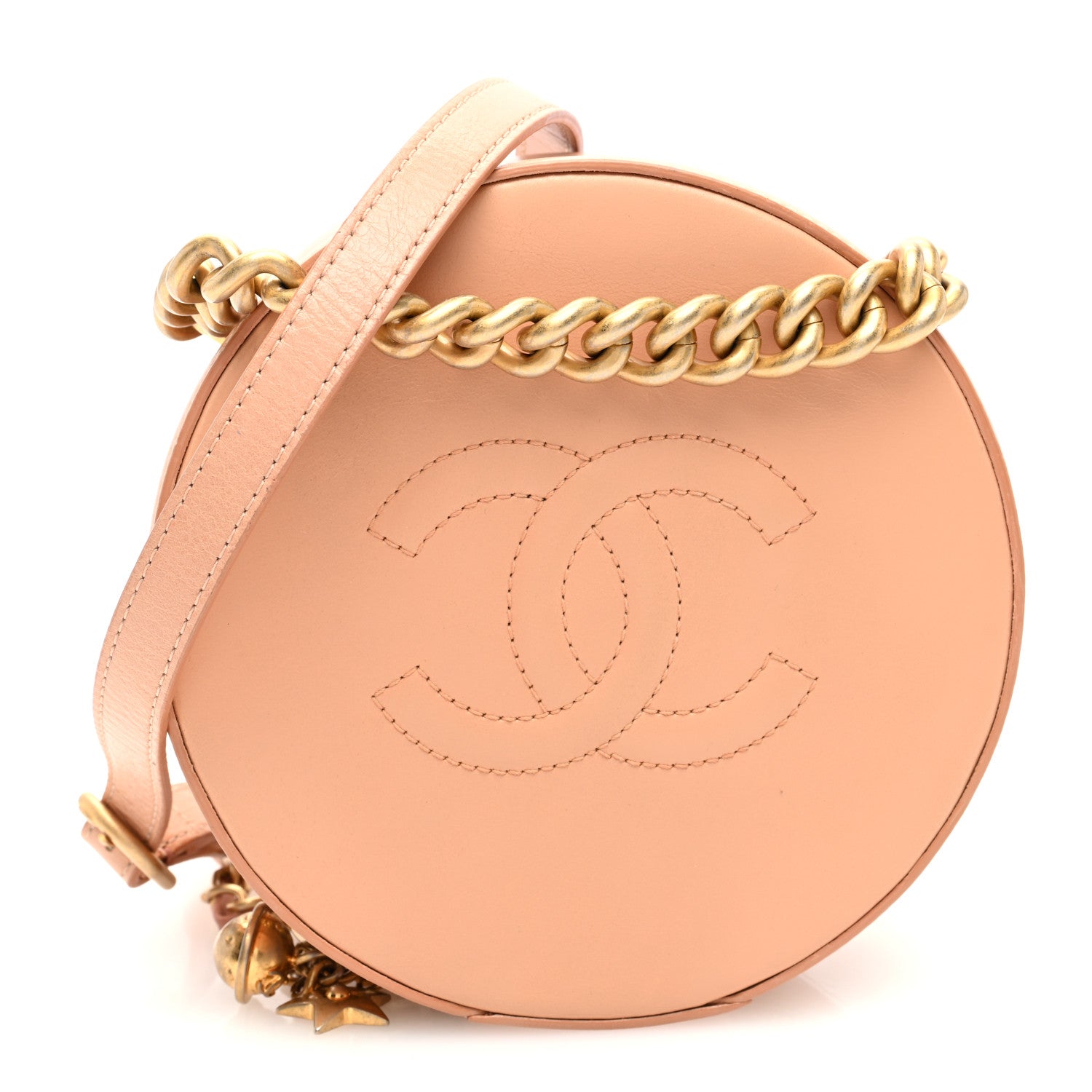 Chanel Glazed Calfskin Round As Earth Evening Bag Beige 1 of 11